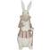 Clayre & Eef Rabbit White&Pink Prydnadsfigur 27cm