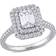 Gem & Harmony Moissanite Engagement Ring - White Gold/Transparent