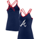 Fanatics Atlanta Braves Women's Barrel It Up Cross Back V Neck Tank Top