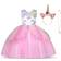 Uraqt Princess Unicorn Dress with Necklace & Headband Light Pink