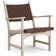 Swedese Caryngo White Pigmented Oak-Leather Red Brown Fåtölj 77cm