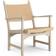 Swedese Caryngo White Pigment/Oak-Leather Natural Armchair 77cm