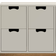 Asplund Snow B2 Bureau Light Grey Förvaringsskåp 90x59cm