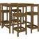 vidaXL 5 Garden Honey Pine Outdoor Bar Set, Table incl. 4 Chairs