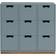 Asplund Snow B3 Bureau Nordic Blue Kommode 90x84cm