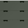 Asplund Snow A3 Drawer Green Khaki Förvaringsskåp 90x84cm
