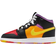 NIKE Air Jordan 1 Mid Sneaker School GS - Black/University Red/Light Ultramarine/Opti Yellow