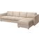 IKEA Vimle with Chaise Longue Hallarp Beige Soffa 322cm 4-sits