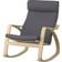 IKEA POÄNG Skiftebo Dark Grey/Birch Veneer Gungstol 95cm