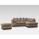 Hanna Jumbo Cord Corner Coffee Sofa 212cm 4 Seater