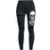 Banned Alternative Goth Leggings Slashed Skull til Damer svart