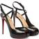 Christian Louboutin Jenlove Alta 120 Leather Peep-Toe Pumps - Black