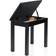 Gator Frameworks GFW-KEYBENCH-WDBKS Deluxe Wooden Piano Bench in Black