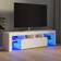 vidaXL Cabinet with Led Lights White Meuble TV 140x40cm