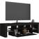 vidaXL Cabinet with Led Lights Black TV Bench 140x40cm