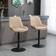 Homcom Adjustable Light Khaki Bar Stool 117cm 2pcs