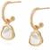 Daisy Isla Earrings - Gold/White