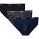 2(X)IST Herren Micro Speed Dri No Show Slip 3er-Pack, Schwarz/Charocal/Varsity