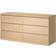 IKEA Malm White-Lacquered Oak Veneer Byrå 160x78cm
