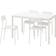 IKEA MELLTORP/ADDE White Bordsgrupp 125x75cm 5st