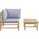 vidaXL 2 Loungeset, Bord inkl. 2 Stolar
