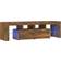 vidaXL Cabinet with Led Lights Smoked Oak TV-bänk 140x40cm