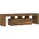 vidaXL Cabinet with Led Lights Smoked Oak TV-bänk 140x40cm