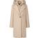 Comma Coat with Stand Up Collar - Beige