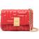 Balmain Logo Detail Leather Crossbody Bag - Rouge