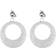 Boland Ohrringe glitter glitzer silber 80er jahre disco karneval mottoparty taste Silber