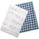 Lulujo Baby Fish and Gingham Printed Cotton Muslin Blankets 2-pack