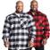 Gasp Heavy Flannel Shirt Grey/Black