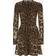 Dolce & Gabbana Cady Short Dress Leopard-Print