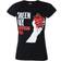 ROCK OFF X-Large Women's Green Day American Idiot Black Fitted T-Shirt White