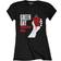 ROCK OFF X-Large Women's Green Day American Idiot Black Fitted T-Shirt White