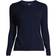 Lands' End Kaschmir-Pullover mit rundem Ausschnitt, Damen, Größe:36-38 regular, Blau, Kaschmir, Blau