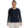 Lands' End Kaschmir-Pullover mit rundem Ausschnitt, Damen, Größe:36-38 regular, Blau, Kaschmir, Blau