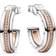 Pandora Signature Logo & Pavé Hoop Earrings - Silver/Rose Gold/Transparent