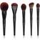 Jessup makeup brush set 5pcs black face powder foundation blush brushes kit