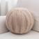 Cheer Collection Round Living Room Sand Complete Decoration Pillows Beige (25.4x25.4cm)
