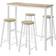 SoBuy Barbord och 4 Pallar OGT22-WN Bordsgrupp 5st