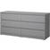 IKEA MALM Grey Glazed Kommode 160x78cm