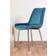 Monza High Gloss Blue/Silver Dining Set 70x120cm 5pcs