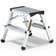 Drabest Stehleiter 2x2 sprossen 125kg doppelleiter trittleiter Silber 41 cm