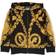 Versace Baby Barocco Print Cotton Hoodie - Black