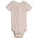 Wheat Rib Body S/S w. Stripes & Lace - Powder