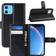 MTP Products Wallet Case with Magnetic Closure for iPhone 11, Black
