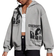 Shein Kids Cooltwn Tween Girl 1pc Figure & Letter Graphic Drop Shoulder Zip Up Hoodie