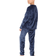 A2Z Kids Kid's Plain Crew Neck Warm Fleece Pyjamas 2-piece - Navy