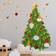 Walplus Merry Xmas Gnomes and Tree DIY Peel and Stick Graphic Green Christmas Decoration 14